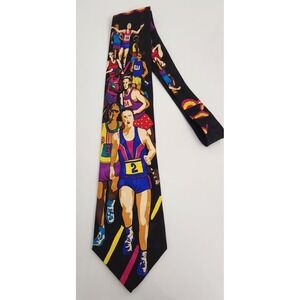Addiction Silk Runner Novelty‎ Tie Marathon Race Pattern Men's 100% Silk